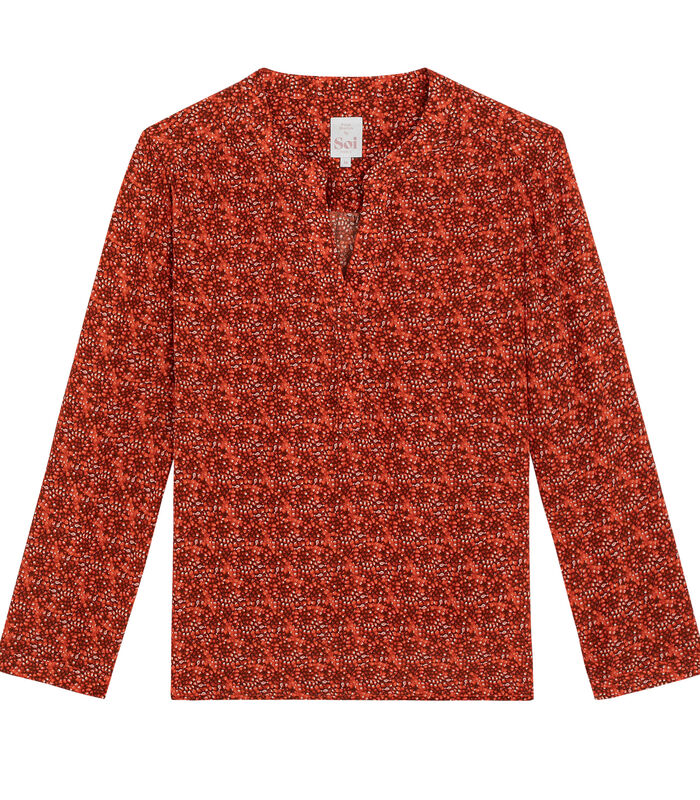 Tunesische kraag blouse Granaatappels image number 1