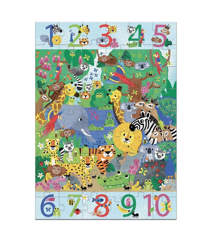 reuzenpuzzels 1 to 10 Jungle - 54 stukjes image number 2
