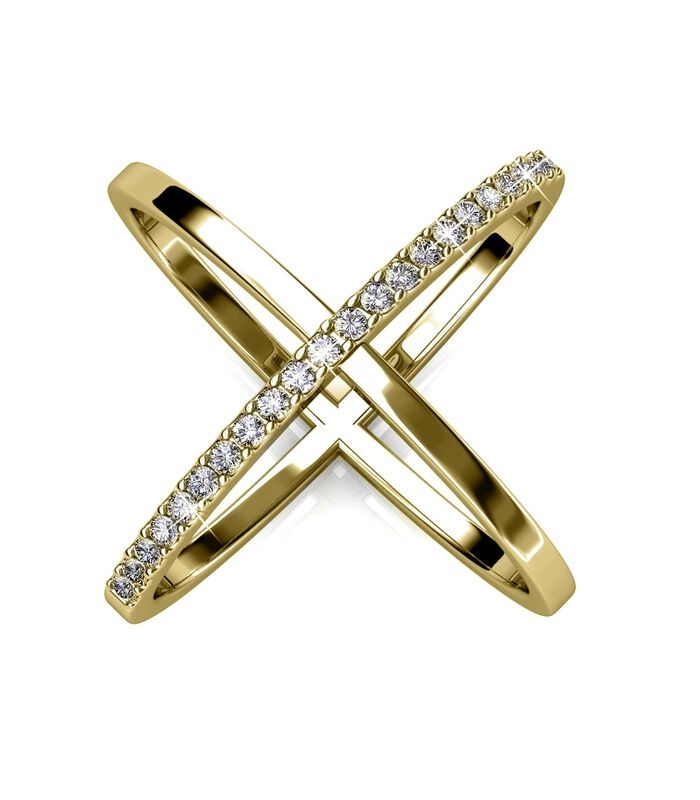 X Duo ring - Oostenrijks kristal image number 0