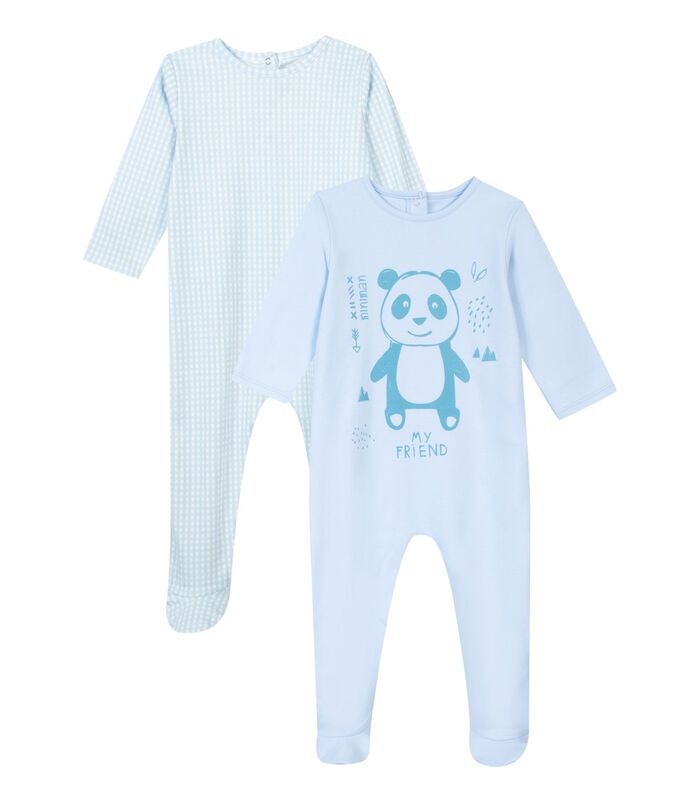 Lot de 2 pyjamas 1 pièce motif panda image number 0