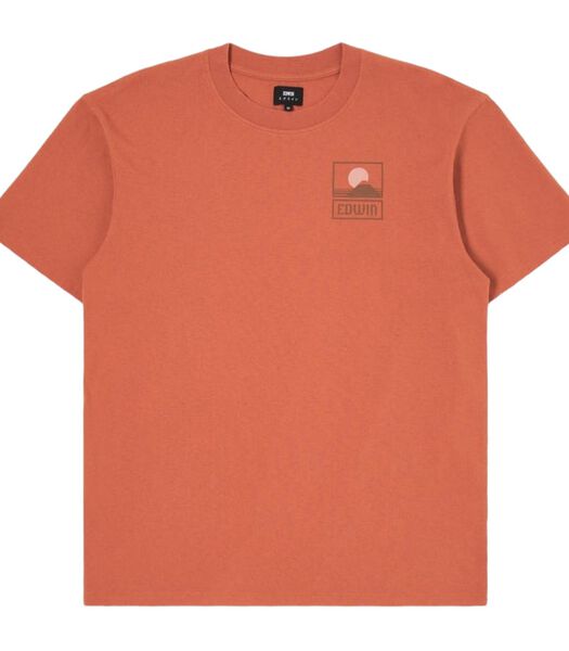 T-shirt Sunset On MT Fuji Homme Baked Clay