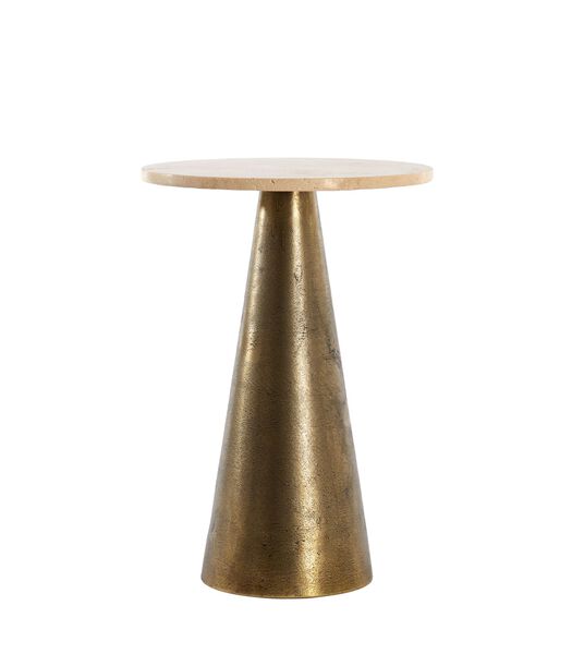 Table d'appoint Ynez - Sable/Bronze Antique - 36x36x51cm
