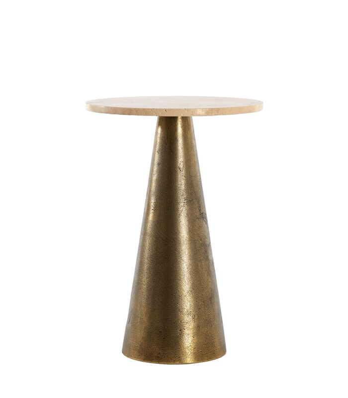 Table d'appoint Ynez - Sable/Bronze Antique - 36x36x51cm image number 0