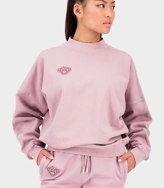 Wmn Coral Crew Neck Pull-over, Rose