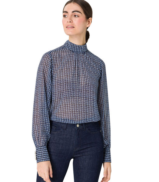 Chiffon blouse met print