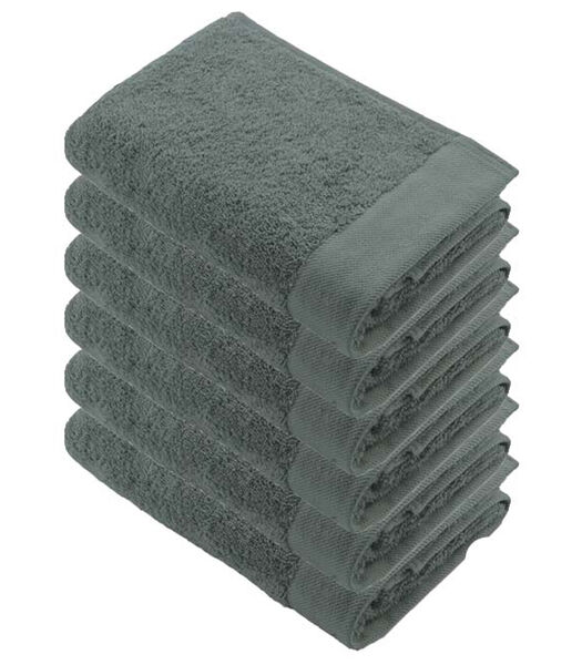 Lot de 6 Remade Cotton serviettes de bain 60x110 Vert