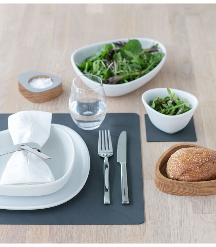 Placemat Nupo - Leer - Anthracite - 45 x 35 cm image number 2