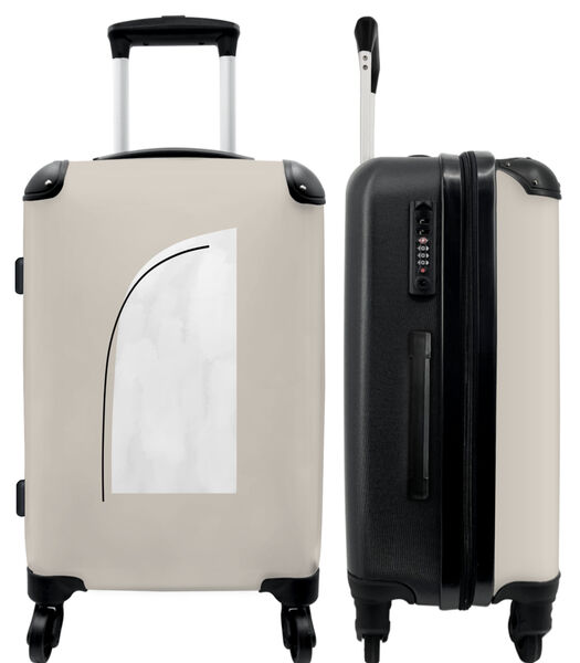 Handbagage Koffer met 4 wielen en TSA slot (Pastel - Design - Lijn - Abstract)