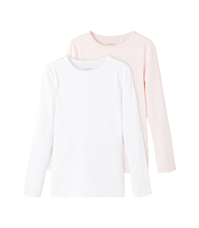 Pack de 2 Pullover manches longues slim fille image number 0