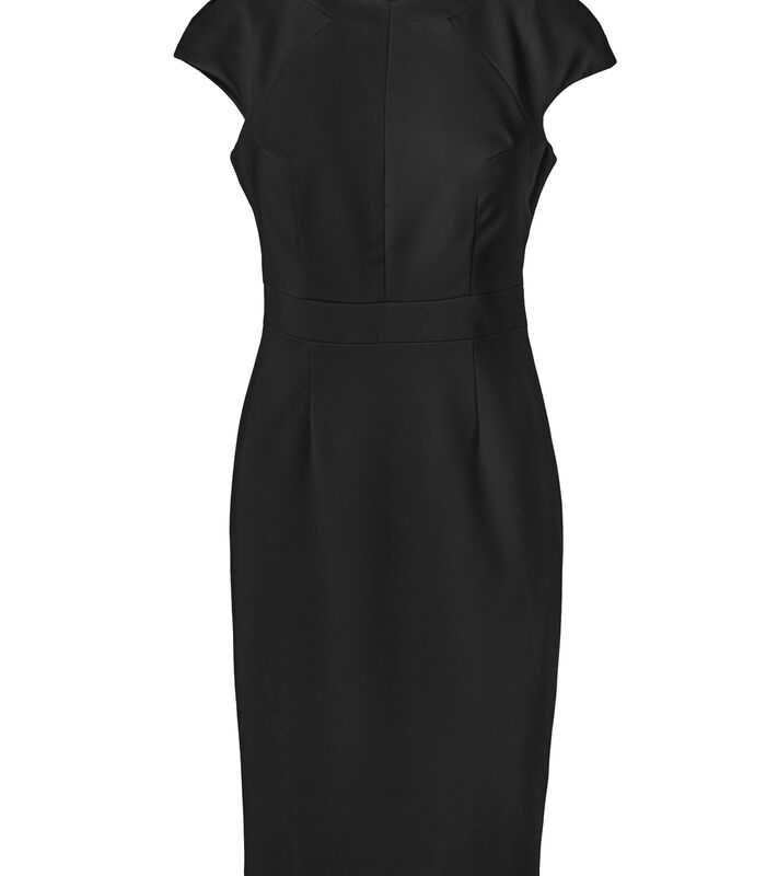 Zwarte jurk met kapmouwen van Conquista Fashion image number 1