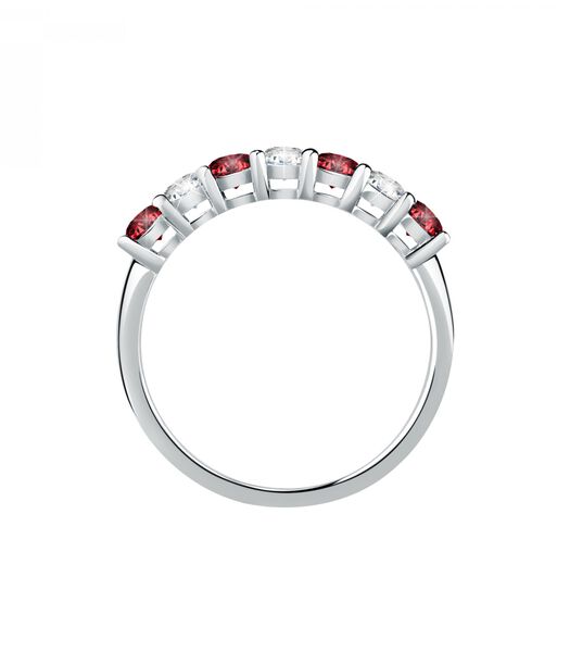 750% WITGOUD ring, LAB GROWN RUBY + LAB GROWN DIAMOND LIVE DIAMOND