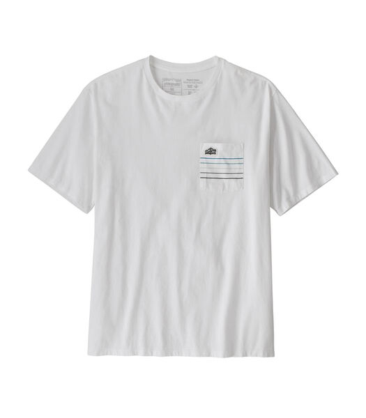 Line Ridge Stripe Organic - T-shirt - Wit