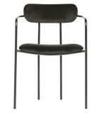 Lot de 2 chaises de table - Velours - Vert - 74x52x50 - Ivy image number 1