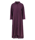 Bourgondische midi-jurk met zijsplitten image number 1