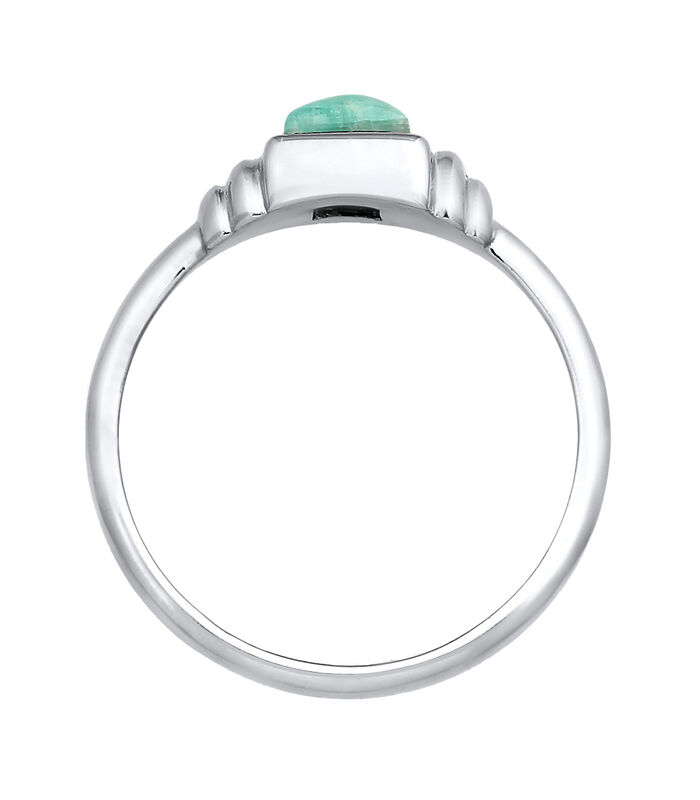 Ring Elli Premium Ring Dames Solitaire Vintage Eenvoudig Kwadraat Met Amazoniet In 925 Sterling Zilver Verguld image number 2