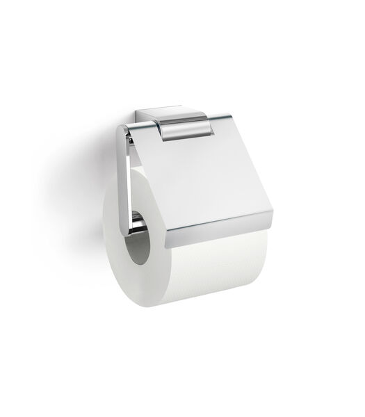 Zack Atore Porte-papier toilette avec couvercle 12.4x12.4x5.4cm chrome brillant