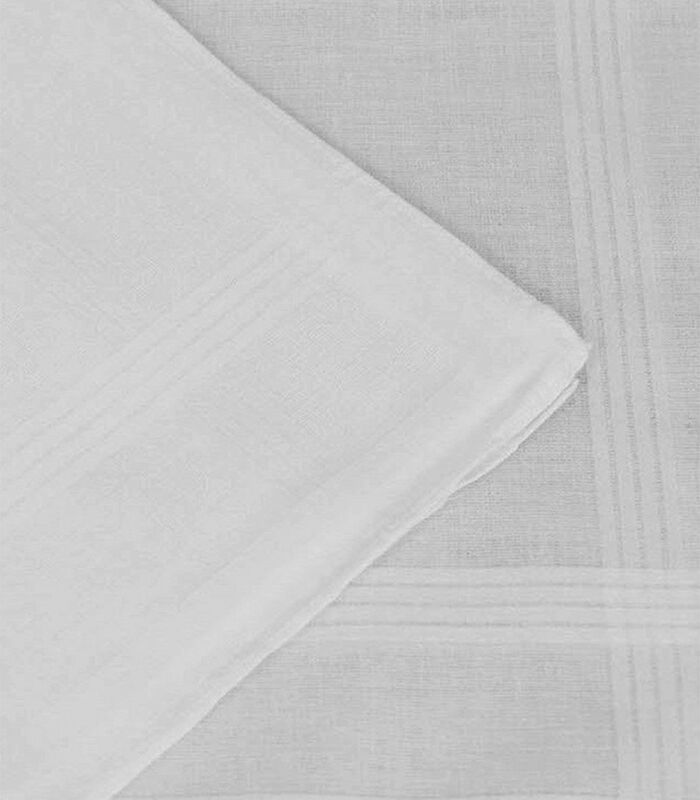 Set van 2 katoenen zakdoeken wit 41x41 image number 1