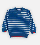 Pull en tricot rayé, bleu/blanc image number 2