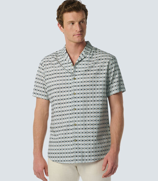 Chemise à manches courtes avec col de resort et motif graphique Male