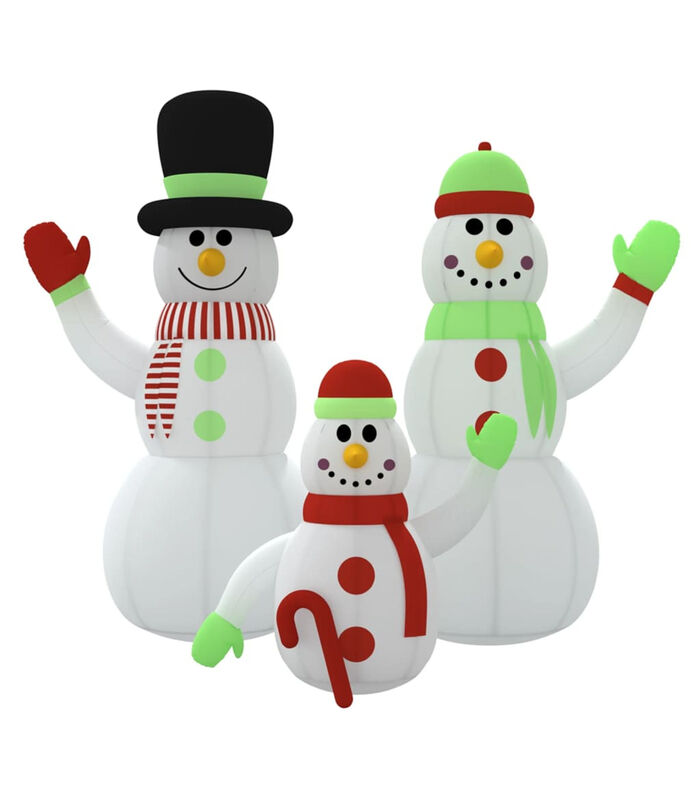 Famille de bonhommes de neige gonflable image number 3