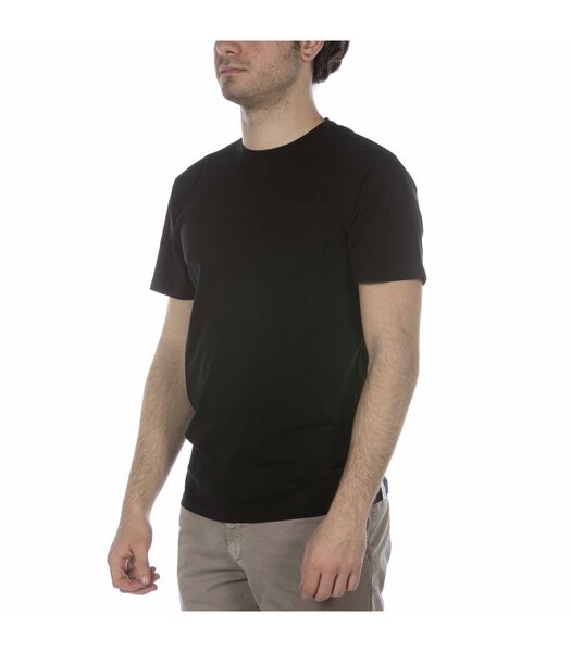 Zwart T-Shirt Met Ronde Hals