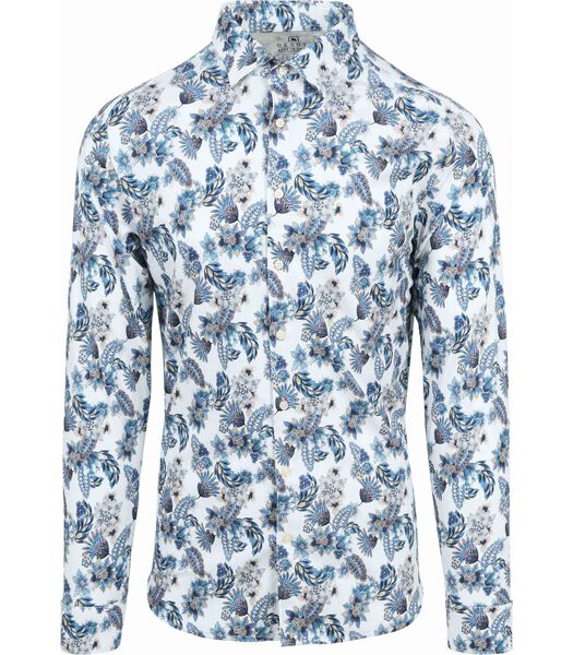 Desoto Overhemd Kent Bloemen Blauw