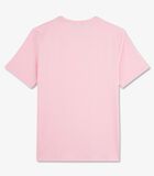 V-neck roze licht pima katoen t-shirt image number 3