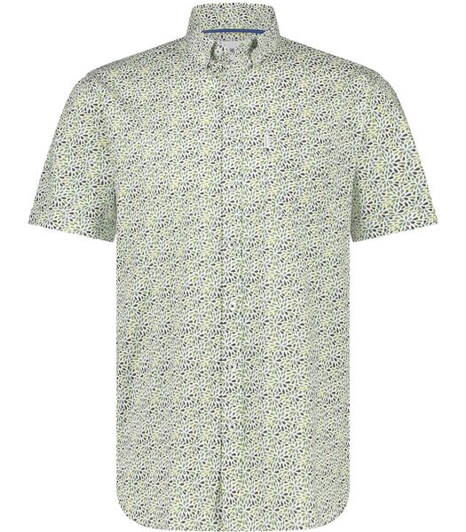 Short Sleeve Overhemd Print Groen