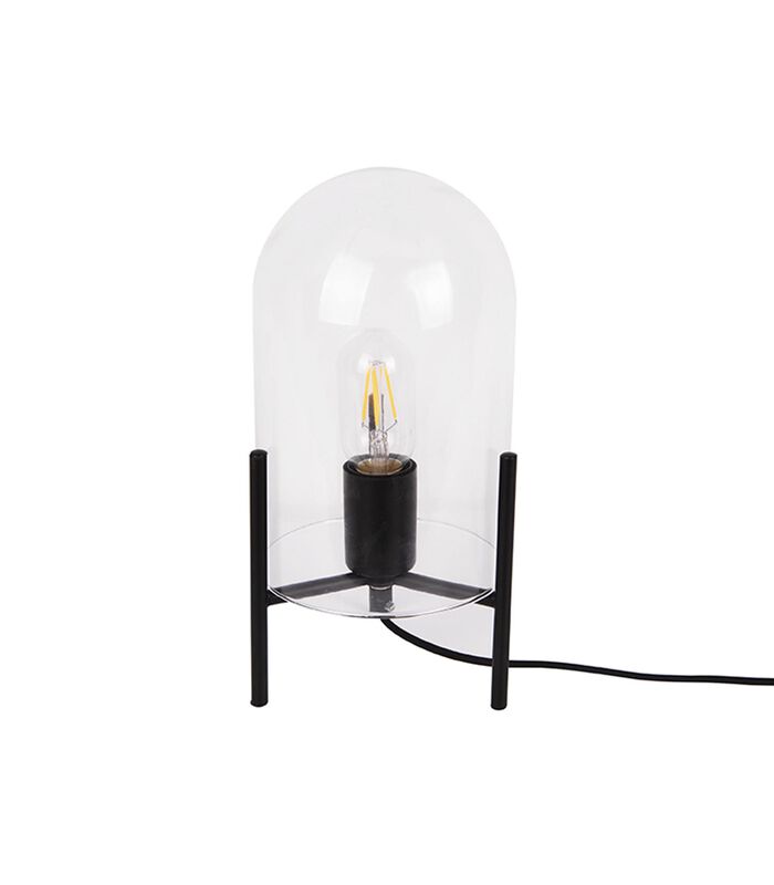 Lampe de table Glass Bell - Transparent/Noir - 30x16cm image number 3