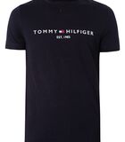 Tommy Hilfiger T-shirt à logo bleu foncé image number 4