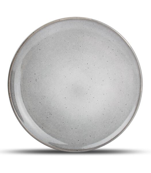 Assiette plate Freckles - Gris - ø 26 cm