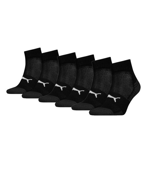 Chaussettes basses de sport matelassées (lot de 6 paires) Noir