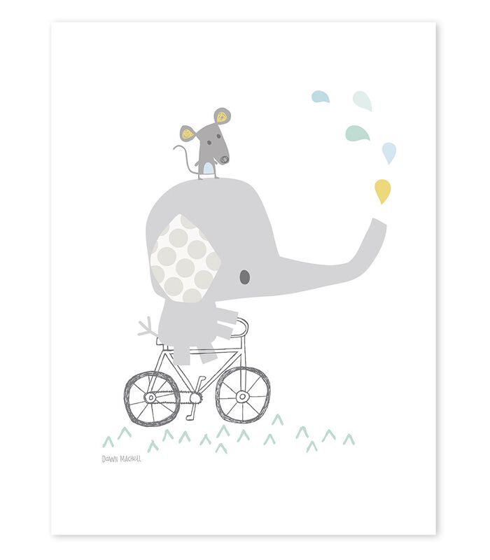 UNDER THE RAIN - Kinderposter - olifant image number 0