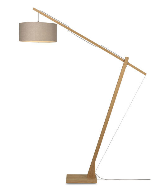Lampadaire Montblanc - Bambou/Taupe - 175x47x207cm