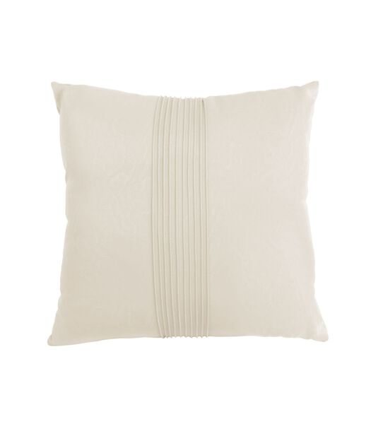 Coussin Leather Look - Blanc - 45x45cm