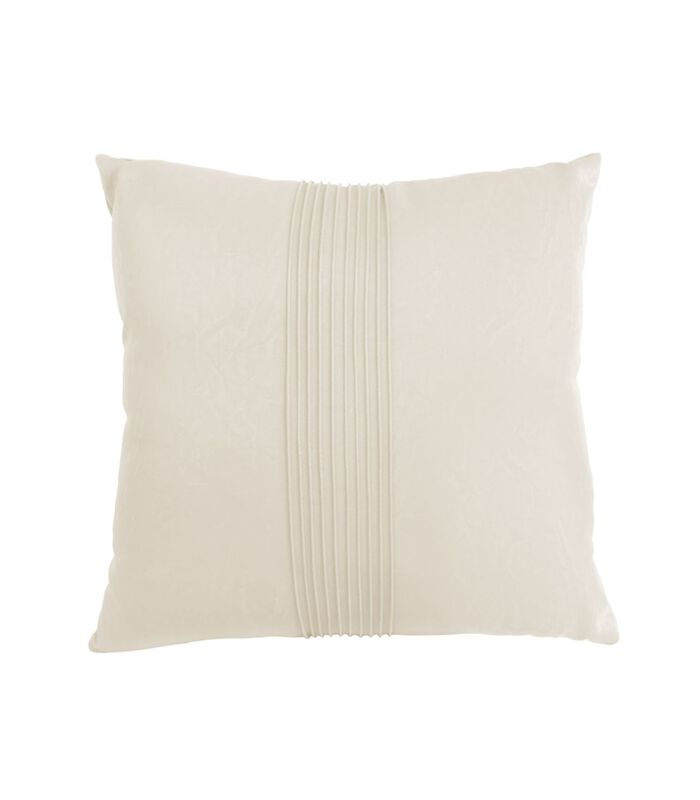 Coussin Leather Look - Blanc - 45x45cm image number 0