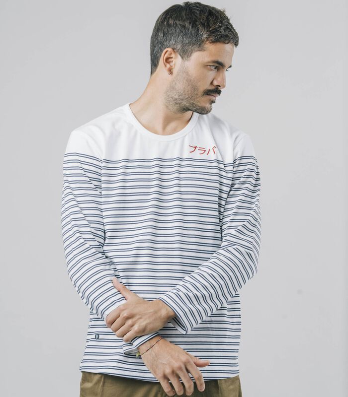 Brava Stripe White Unisex T-Shirt image number 4