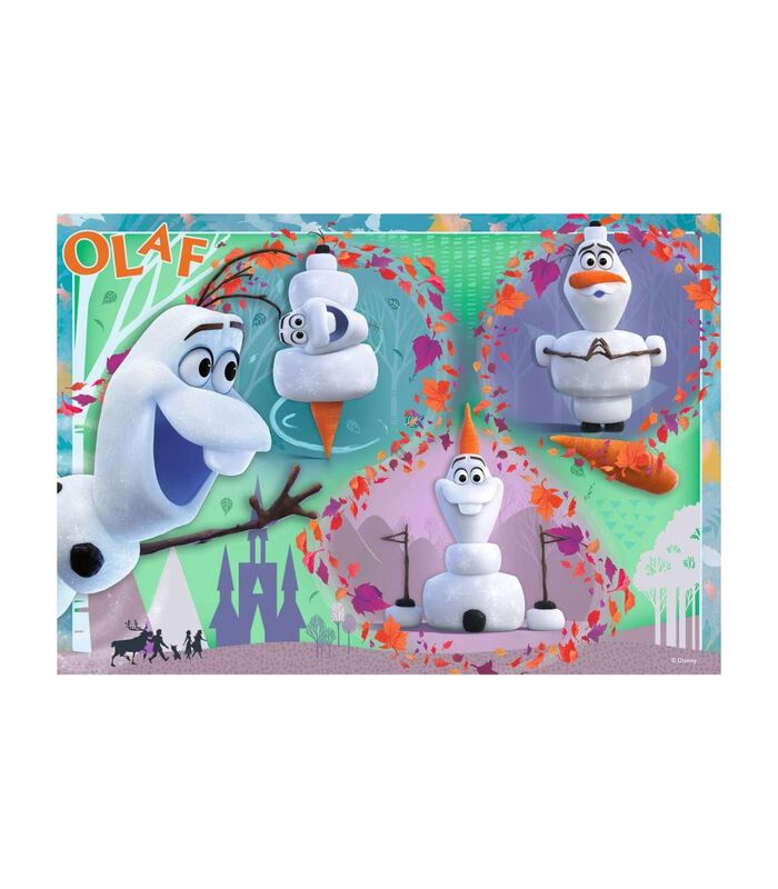 Kinderpuzzel Disney Frozen Iedereen houdt van Olaf - 2 x 12 stukjes image number 1