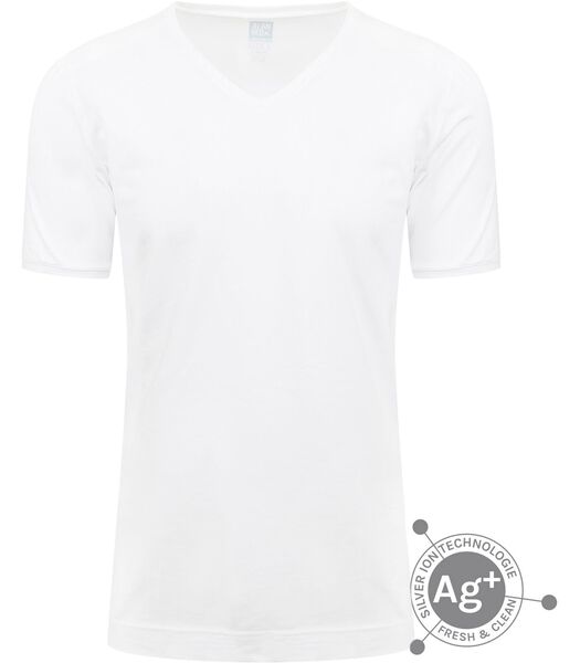 Alan Red T-Shirt Oxford Blanc