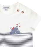 T-shirt manches courtes motif imprimé chaton image number 2