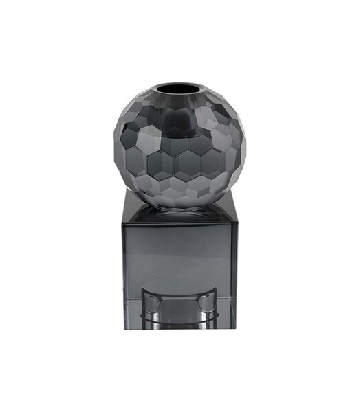 Kandelaar Crystal Art - Vierkant Zwart - Medium - 5,9x5,9x11,3cm