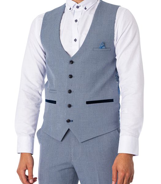 Bromley Single-Breasted Geruit Gilet