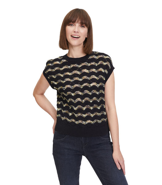 Pull-over en maille sans manches