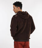 Sherpa capuche demi-zip upcyclage P2SPANDEL image number 2