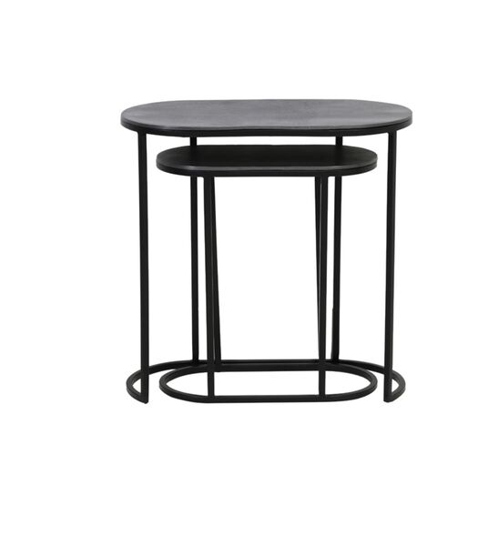 Table D'Appoint Bocov - Noir - 53x26x53cm