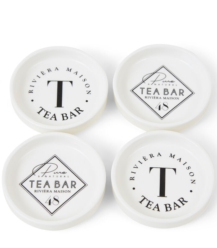 porte-sachet de thé avec texte, vaisselle - Tea Bar - Blanc - 4 pièces image number 2