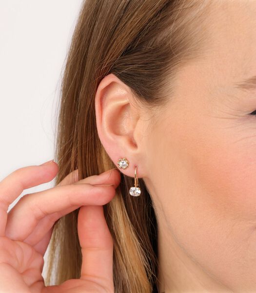 Femmes - Pendentif d'oreille sans placage - Zircone