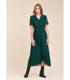 Lange valse portemonnee jurk in polyester sluier image number 1