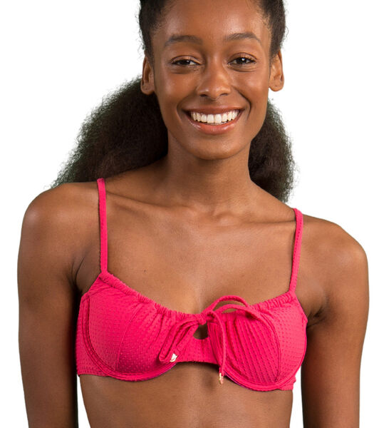 Haut de maillot de bain Balconnet Dots-Virtual-Pink Balconet-Tie UPF 50+