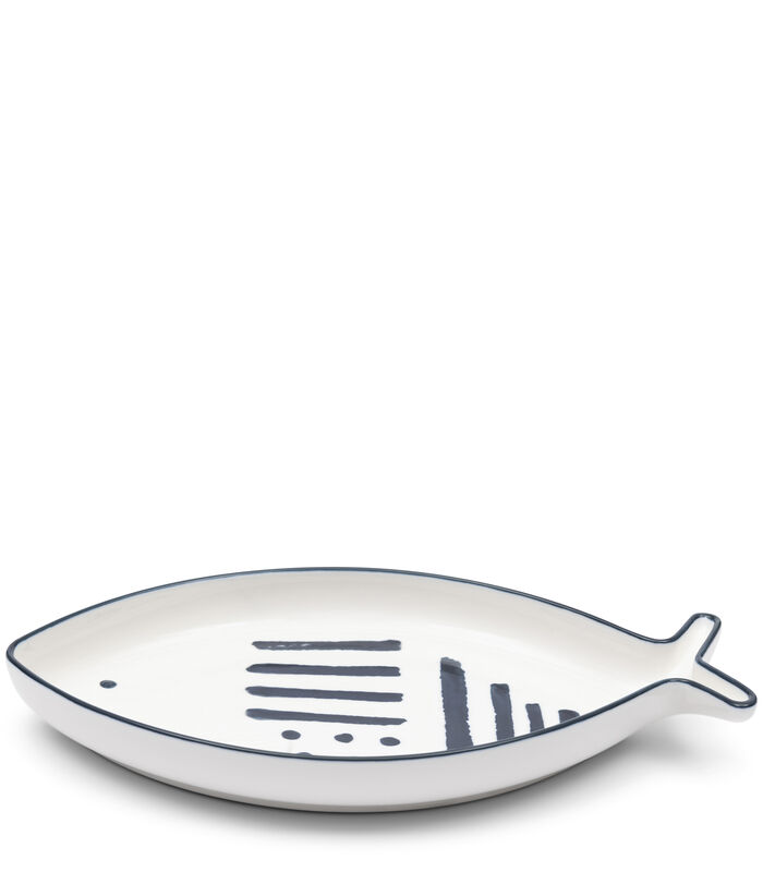 Ferragudo Fish - Plat de service blanc  porcelaine en forme de poisson image number 0